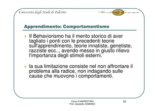 Marketing L3 Consumo E Domanda