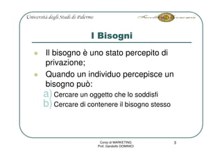 Marketing L3 Consumo E Domanda