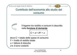 Marketing L3 Consumo E Domanda