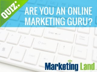 ARE YOU AN ONLINE
MARKETING GURU?
 