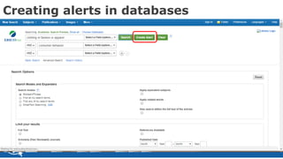 Creating alerts in databases
 