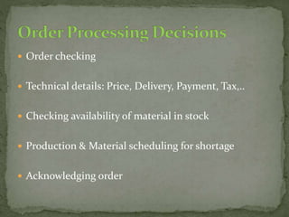 Marketing logistics decisions | PPTX