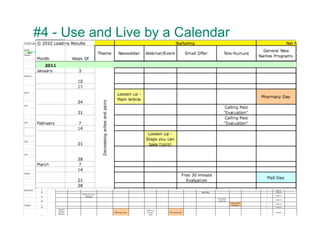 #4 - Use and Live by a Calendar
 
