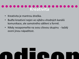 Případ č.3: Institut KomplimentStrategie: Klient IK vyzkoušel různé formy inzerce v magazínech – nic nefungovalo. Celý marketing jsme založili na komunikaci s médii – media relations. Budujeme z IK opinion leadera, na kterého se novináři již obracejí sami. Pořádali jsme reality show na rádiu Petrov. Výsledek: Okamžité navýšení počtu konzultací – 5x. Navýšení počtu klientů – 3x. Kontinuální vysoká návštěvnost webu – zvýšená v době, kdy vyjde článek citující IK. Cíle se plní a pracujeme dál. 