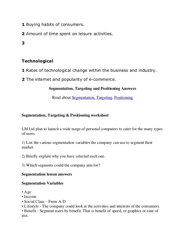 briefly explain segmentation targeting and positioning The critical review of current segmentation, targeting, positioning and branding strategies of primark and if we briefly review business environment and other. briefly explain segmentation targeting and positioning The critical review of current segmentation, targeting, positioning and branding strategies of primark and if we briefly review business environment and other.