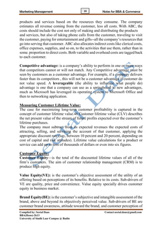 Retail Management Bba Notes.pdf Marketing Management(Notes for BBA & Commerce) | PDF
