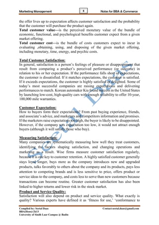 Retail Management Bba Notes.pdf Marketing Management(Notes for BBA & Commerce) | PDF
