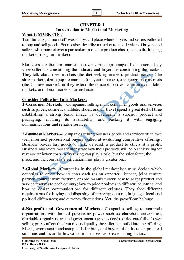 marketing notes for bba Marketing management is the directing of an organization's resources to develop and implement the best possible strategy in order to reach its desired. marketing notes for bba Marketing management is the directing of an organization's resources to develop and implement the best possible strategy in order to reach its desired.