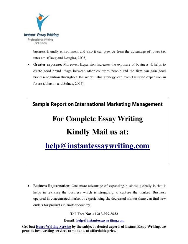 write an essay about marketing management