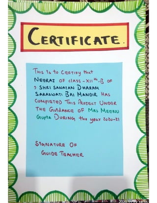 Marketing management Project file Class 12 | PDF