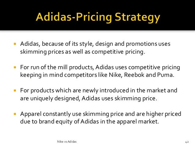 nike vs adidas price