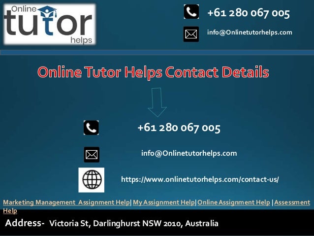 info@Onlinetutorhelps.com
+61 280 067 005
Address- Victoria St, Darlinghurst NSW 2010, Australia
Marketing Management Assignment Help| My Assignment Help| Online Assignment Help | Assessment
Help
+61 280 067 005
info@Onlinetutorhelps.com
https://www.onlinetutorhelps.com/contact-us/
 