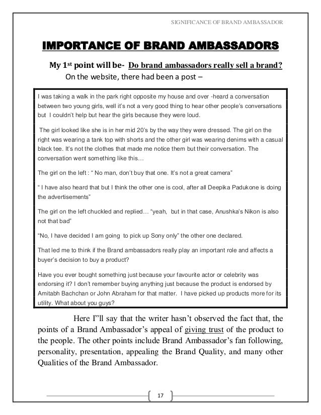 Brand Ambassador Agreement Template