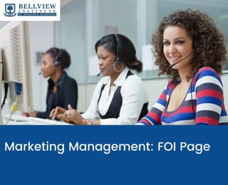 Marketing Management: FOI Page
 
