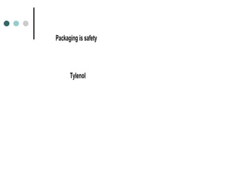 Packaging is safety
Tylenol
 