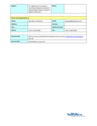 Marketing Manager Job Description Template by Bayt.com