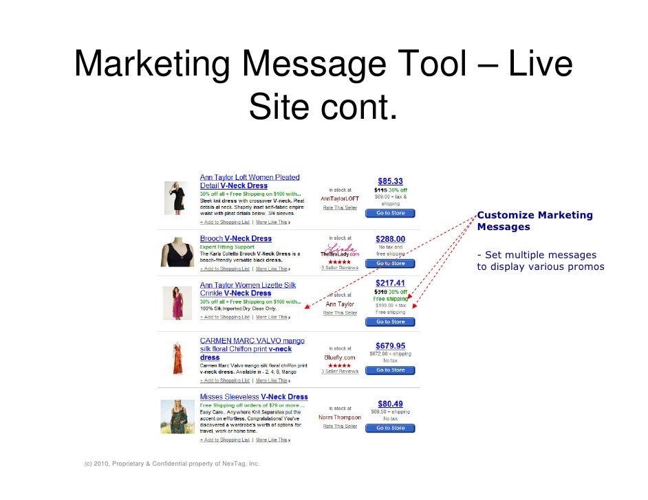 marketing message tool dashboard marketing message