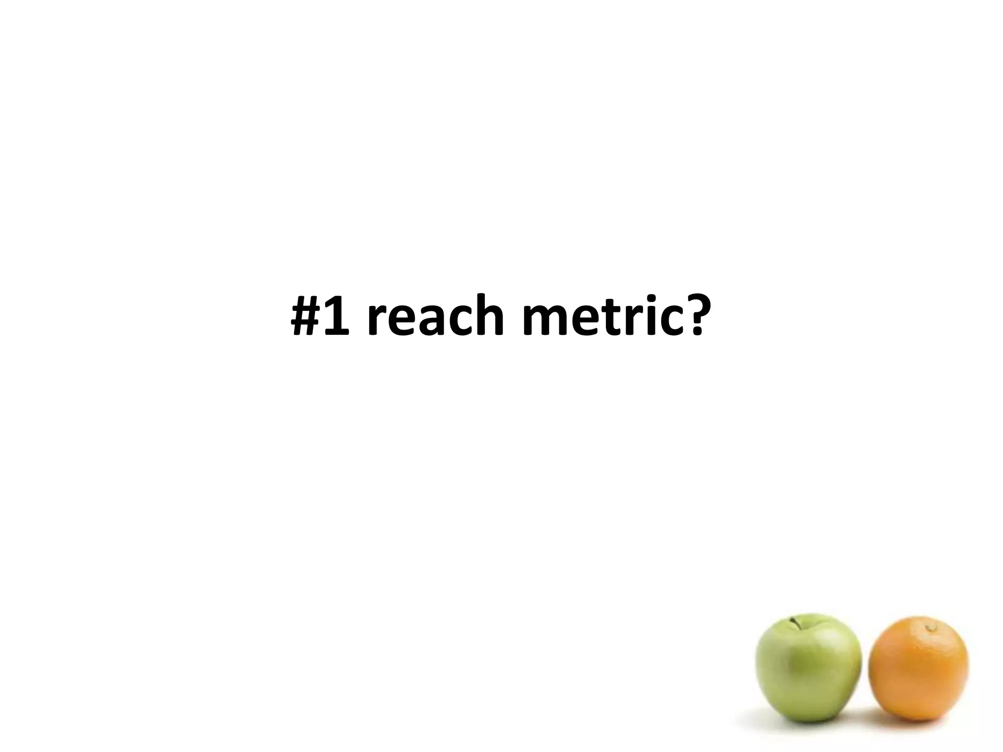 #1 reach metric?