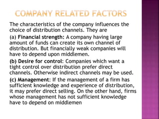 Marketing Management - Channels of Distribution | PPTX