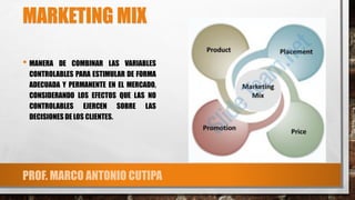 Marketing Mix, proyectos innovación, empresas, contabilidad, administración