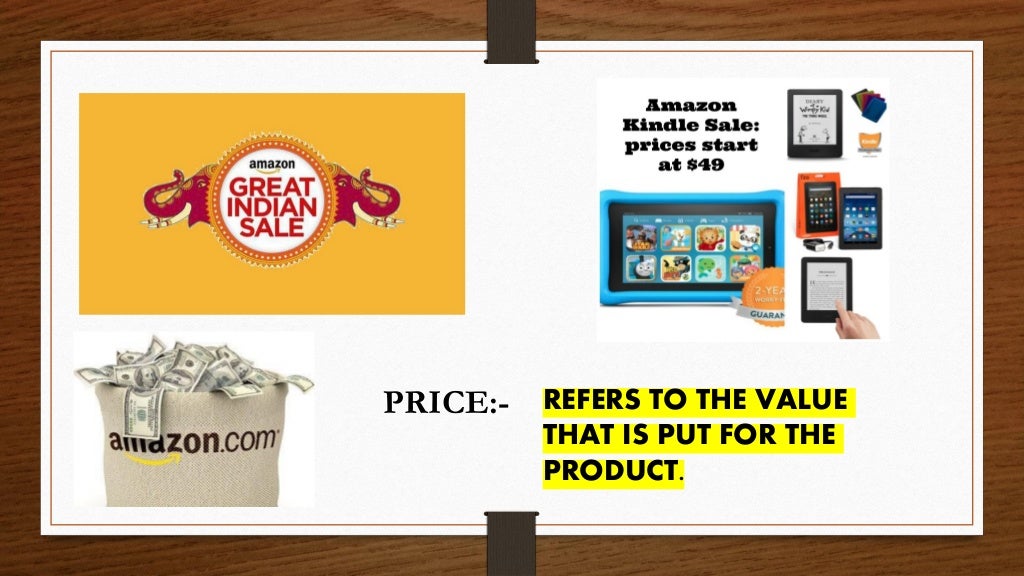 Marketing mix ,amazon