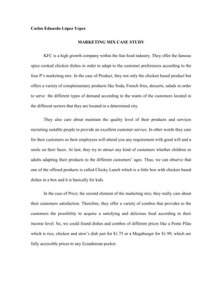 Marketing mix case study | PDF