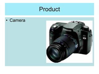 Product <ul><li>Camera </li></ul>