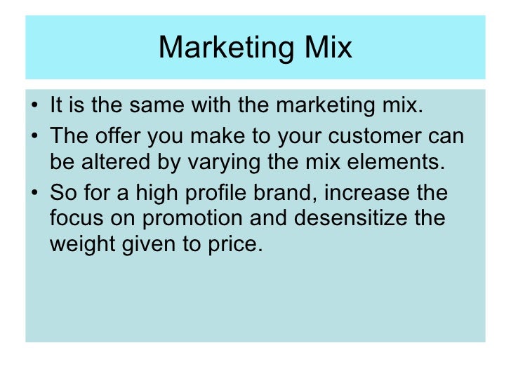 marketing mix marketing mix elements