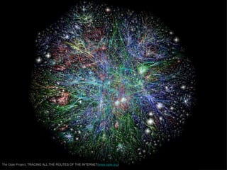 The Opte Project:  TRACING ALL THE ROUTES OF THE INTERNET( www.opte.org )  