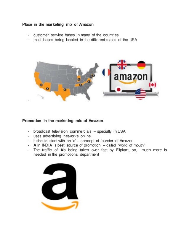 Marketing mix of amazon