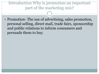 The Marketing Mix Promotion and Place | PPTX