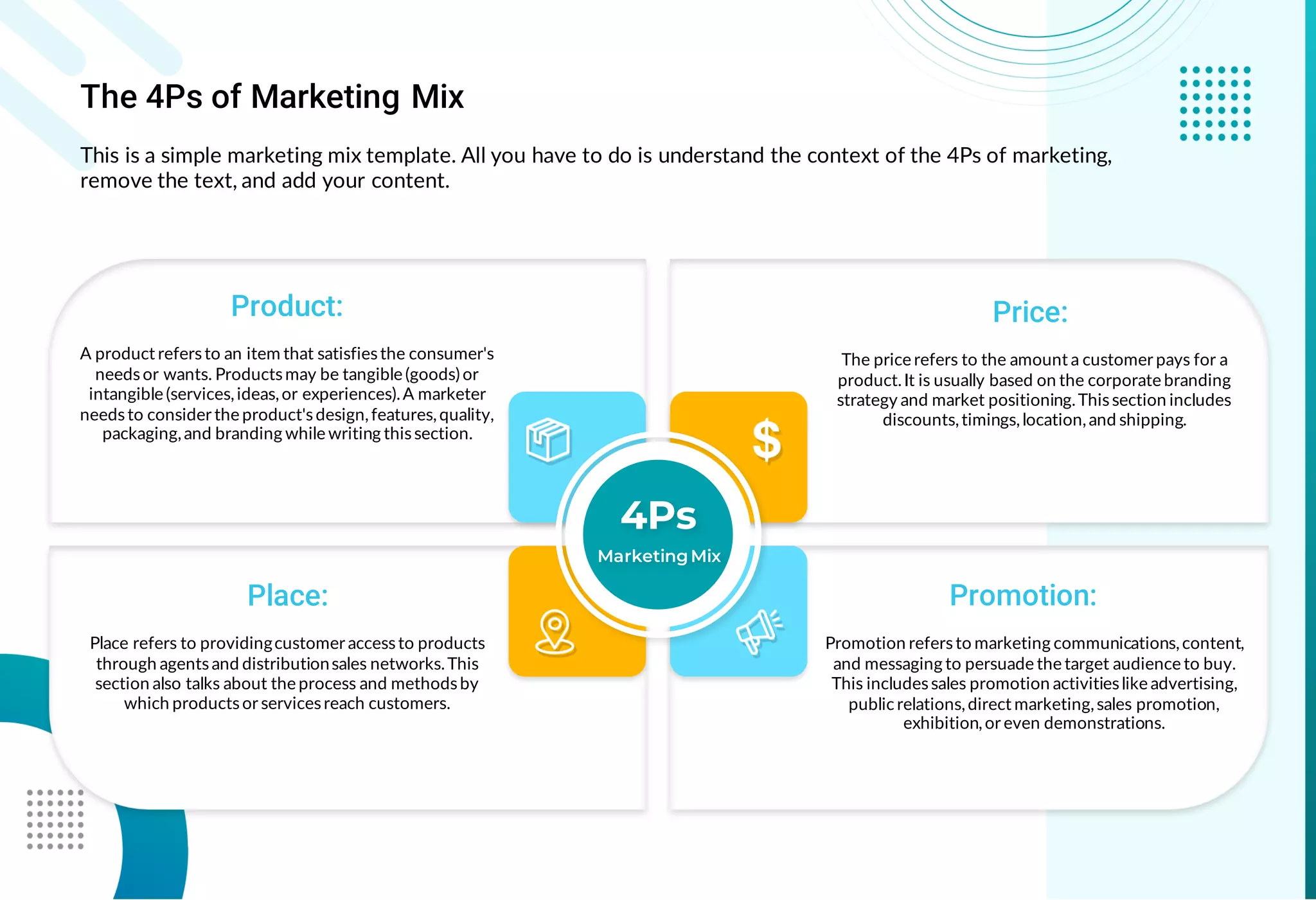 Marketing Mix Template | PDF