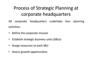 Characteristics of SBUs
Large companies normally manage quite different businesses, each
requiring its own strategy. GE ha...