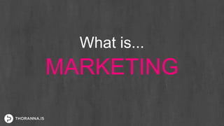What is...
MARKETING
 