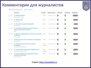 Комментарии для журналистов
Сервис https://pressfeed.ru/
 