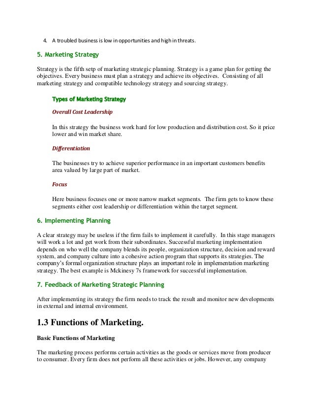 Marketing Notes