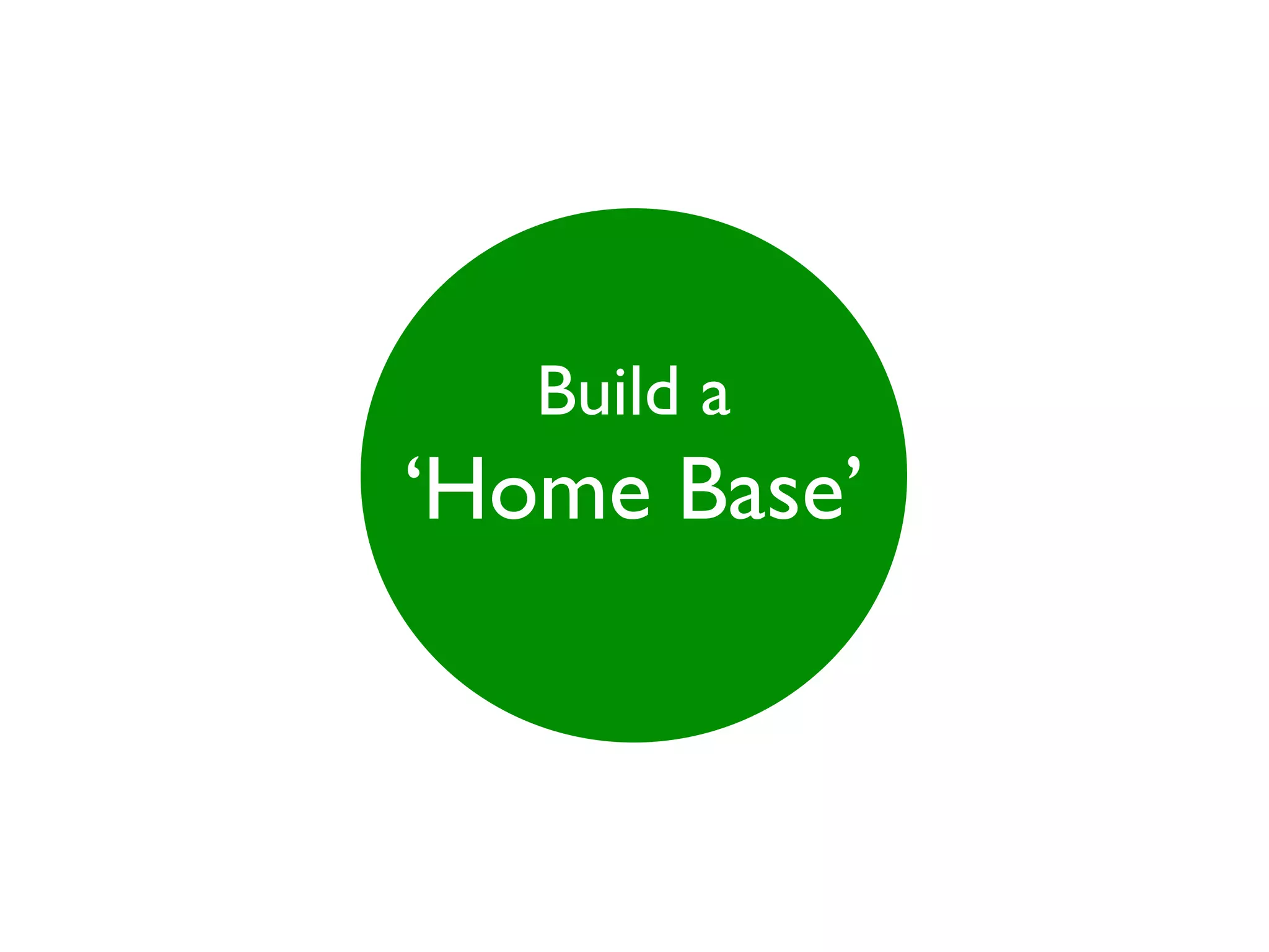 Outpost

                                              Outpost
                       Outpost




             Outpost             Home Base         Outpost




                       Outpost               Outpost

                                   Outpost


ProBlogger.net                                   inspired by chrisbrogan.com
 