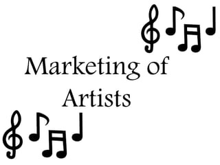 Marketing of
Artists
 