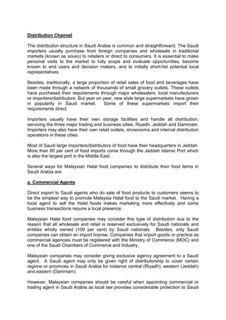 Product Market Study: Marketing of Halal Products in Saudi Arabia | PDF