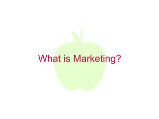 What is Marketing?
 