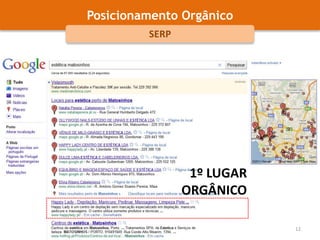 Posicionamento OrgânicoSERP1º LUGARORGÂNICO12