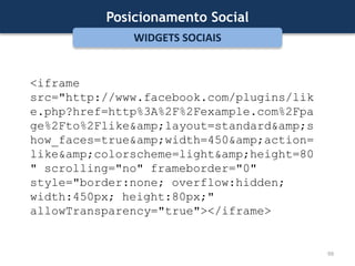 Posicionamento OrgânicoEM CONTRA Complexo: depende do marketeer e de um programador/webmaster devido a implicar vários factores;