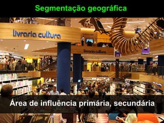 Segmentação geográfica




Área de influência primária, secundária
 