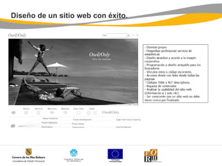 Diseño de un sitio web con éxito. 