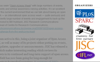 Why was hosting Open Access Day important to the Duke Medical Library? Public Access Mandate www.mclibrary.duke.edu/nihpolicy 