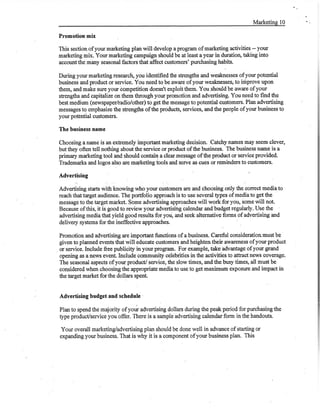 Marketing Overview Handout