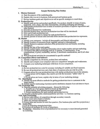 Marketing Overview Handout