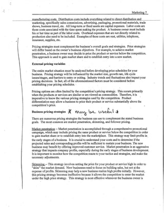 Marketing Overview Handout