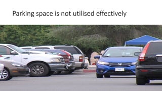 Parking space is not utilised effectively
 