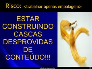 ESTAR CONSTRUINDO CASCAS DESPROVIDAS DE CONTEÚDO!!! Risco:  <trabalhar apenas embalagem> 